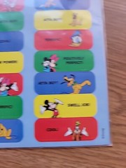 Disney Reward Stickers 20 Stickers Per Sheet 2 Sheets Mickey Minnie Mouse Pluto