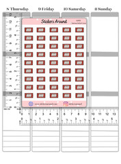 Cinema Ticket Planner Sticker, Movie Ticket Sticker, Calendar and Journal