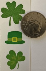 ST.PATRICKS DAY Stickers(20pc) Hallmark•Clover•Shamrock •Rainbow•Card Making•