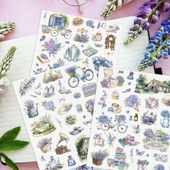 930 Pcs Wisteria Spring Stickers Natural Purple Flower Vinyl Waterproof Stickers