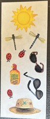Creative Memories Stickers Summer Sun Dragonfly Ladybug Sunglasses