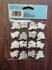 RARE Jolees Sheep Repeats Sparkly Jumping Lamb Baby Scrapbook Stickers