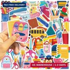 50 Pcs School Stickers Back to School Season Stickers Students Teacher Science D