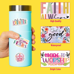 100Pcs Bible Verse Floral Stickers for Scrapbooking and Journals