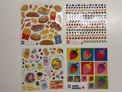 Lot of 13 Pipsticks Sticker Sheets – July 2023 Summer Fruit/Food Series