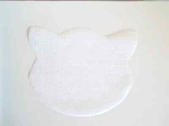 Cat Shape Mat White Dry Erase Decal Black Vinyl Chalk Fridge Wall Sticker