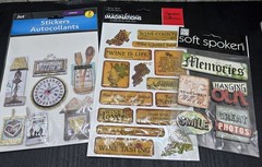 9 Packages Stickers Embellishments Mixed Media Scrapbooking Card Making Crafts