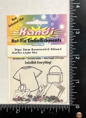 Kandi Hot-Fix Embellishments 3mm Swarovski Xilion pre-glued 18310