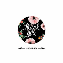 1″ Round Thank You Stickers Assorted Floral Pattern Self Sealing Labels 500Pcs