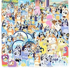 50 pcs Bluey Dog & Friends Stickers Decals
