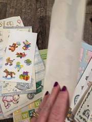 Huge Mixed Lot Baby Pastel Girl Boy Sticker Trim Scrapbook Crafting Kit Set