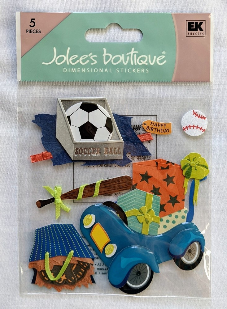 RARE Jolee’s Boy Gifts Birthday Presents Toys Scrapbooking Stickers