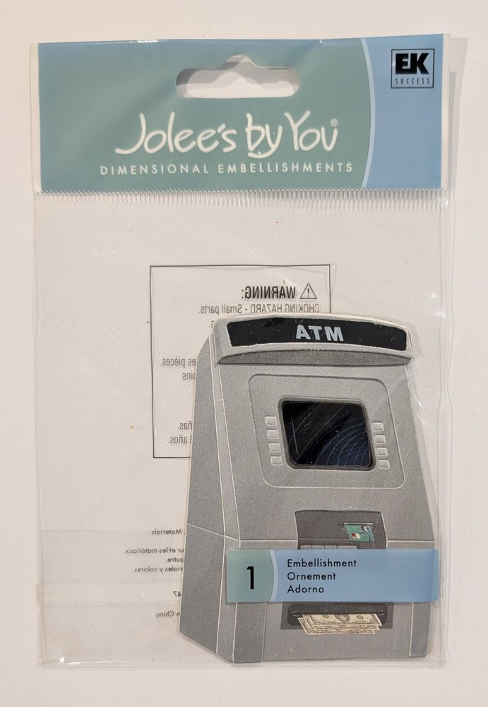 VERY RARE Jolee’s ATM Machine Scrapbooking Embellishment