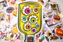 100 pcs Halloween Stickers for Car Window Skateboard Luggage Laptop Party Decor