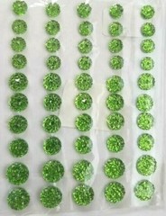 CraftbuddyUS CB70 50 Self Adhesive Light Green Crystal Diamante Rhinestone Gems