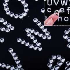 6 SHEETS GLITTER RHINESTONE LETTER STICKERS A-Z CRYSTAL GEMSTONE DIY CRAFT SET