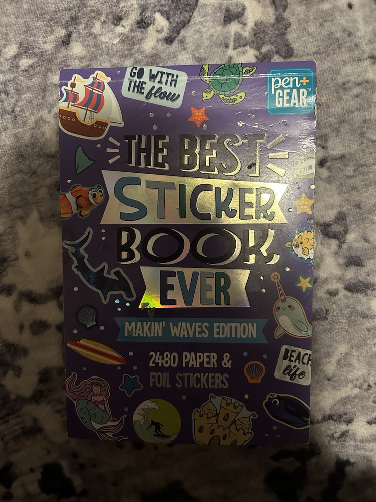 Pen+Gear Makin’ Waves Sticker Book 2480 Multicolor Beach & Animal Stickers