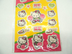 Vintage Sanrio Hello Kitty Puffy Stickers Cheerleader AGC Stickety Doo Da NEW