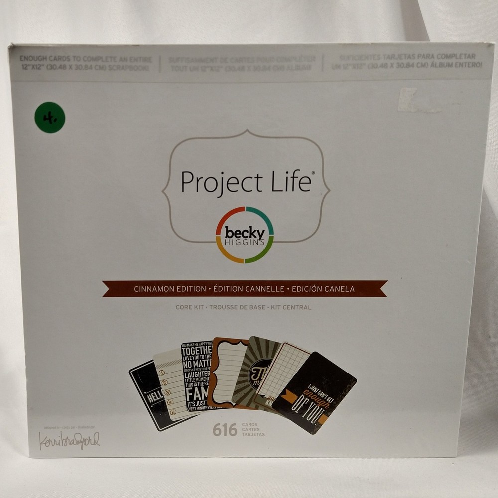 Project Life Becky Higgins Cinnamon Edition Core Kit 616 Scrapbooking Cards