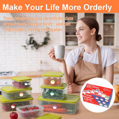 7000-Pack Days of the Week Colored Dot Stickers Removable Date Labels with Dispe