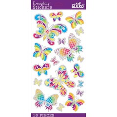 Crafts Stickers Sticko Stained Glass Butterfly Butterflies Rainbow Colors