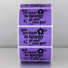 Happy to See You Stickers Labels Small Business Packaging Supplies