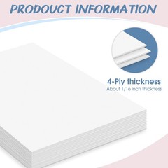 20 PCS 8×10 Inch Uncut White Mat Boards Acid Free Matte Backing Prints Arts