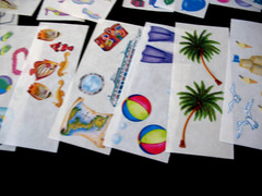 Creative Memories Stickers, Confetti, Tropical, Colored Dots, Balloons, TopHats