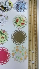 Minature Doilies LOT 30 hand punched scrapbooking embelishments card paper 1.5″
