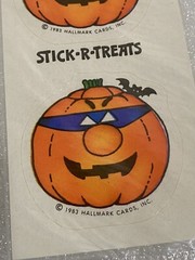 Hallmark Halloween Stick R Treats Monster Witch JOL Stickers 1983 New 21 Sheets