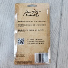 NEW Tim Holtz Idea-ology Craft Adornments 10 Metal Embellishments Crown Wing Cha