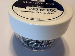 Stampin Up 245pc SILVER Mini Eyelets 1/8 inch 3mm Hole Embellishment 2002