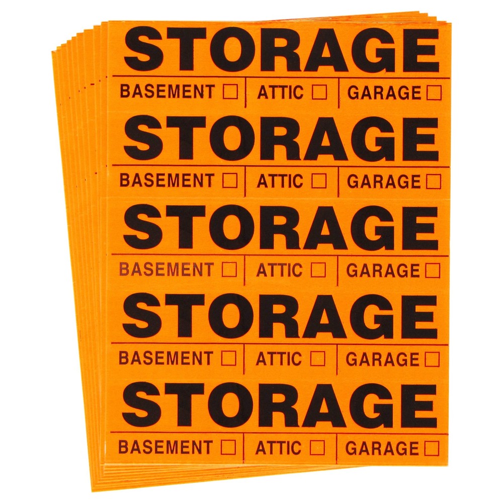 Color Coded Moving Box Labels 50 Pack (Storage)