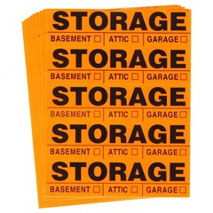 Color Coded Moving Box Labels 50 Pack (Storage)