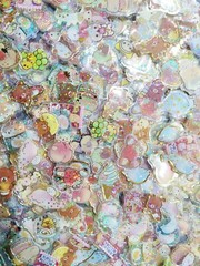 Kawaii SAN-X CHARACTERS Clear Plastic Seal Bits GRAB BAG (25 pcs) STICKERS