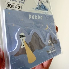 Daiso Korea Travel Sticker & Dokdo Memo Pad Set Kawaii Stationery