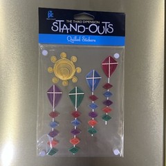NEW Windy Day / Kites Quilled Stickers: Stand-Outs by Provo Craft Lot Of 5