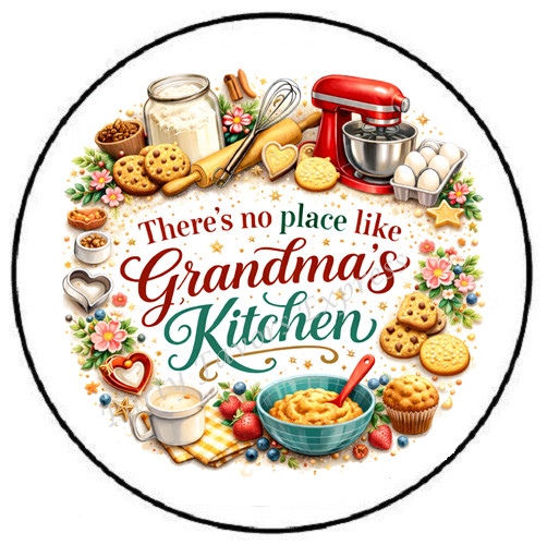 THERE IS NO PLACE LIKE GRANDMAS KITCHEN ENVELOPE SEALS LABELS STICKERS FAVORS