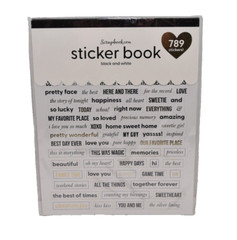 Scrapbook.com Sticker Book Black & White w/Gold Accent 8 sheets sbc-stickers-bw2