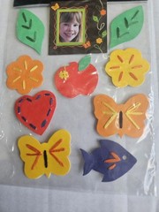 Remember when self adhesive stickers hand stitched die cuts primary colors