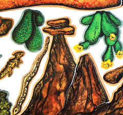 Not So Cute Desert Saguaro Cactus Sticker Sheet 12″ Rare 2000 Vintage Arizona