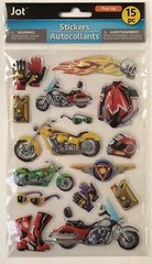 New Puff 3D Motorcycle & Accessories Pop-up Stickers Scrapbooking Project Craft