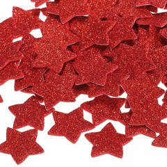 1″x1″ Star Foam Stickers, 120Pcs EVA Glitters Foam Shape Sticker, Red