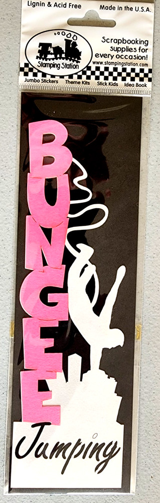 Bungee Jumping Pink 3D Laser Cut Die Cut Scrapbooking Journal Stamping Station