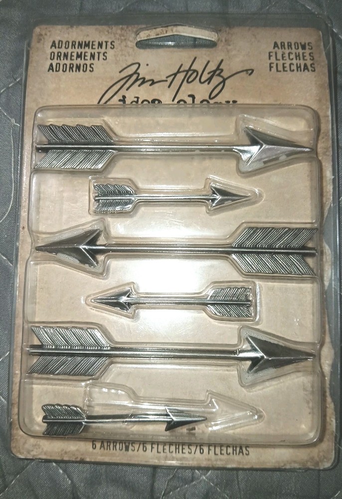 Advantus Idea-Ology Metal Adornments 1.5″ & 3″ 6/Pkg-Antique Nickel Arrow