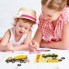 48 Sheets Construction Truck Stickers Kits DIY Excavator Stickers Make Your