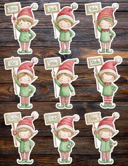 Christmas Elf on Strike Die Cut Vinyl Stickers Scrapbooking Laptop Waterbottle