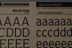 Mecanorma Dry Transfer Lettering Sheet A3, Letraset #29, Quorum Book 15mm