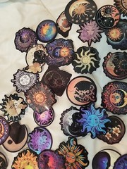 20 pc Gothic Sun & Moon Astrology Celestial Stickers Phone Hippie fairy goth cor