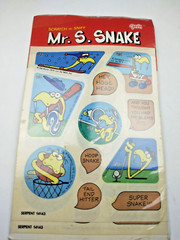 Rare 1984 Mr. S. Snake Serpent SCRATCH ‘N SNIFF 2-Sheet Scented Stickers Vintage